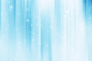 blue snow lines background / abstract background christmas blue snowflakes blurred background, snow flakes