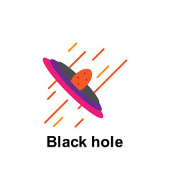 Poster - Space, black hole color icon. Element of color space icon. Premium quality graphic design icon. Signs and symbols collection icon for websites, web design