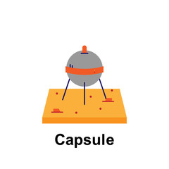 Poster - Space, capsule color icon. Element of color space icon. Premium quality graphic design icon. Signs and symbols collection icon for websites, web design