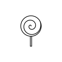 Poster - candy icon. Element of carnival and amusement icon. Thin line icon for website design and development, app development. Premium icon
