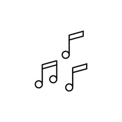 Poster - notes, melody icon. Element of carnival and amusement icon. Thin line icon for website design and development, app development. Premium icon