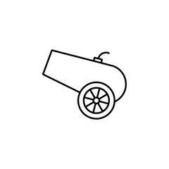 Poster - cannon icon. Element of carnival and amusement icon. Thin line icon for website design and development, app development. Premium icon