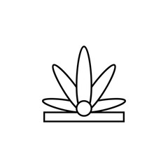 Poster - crown icon. Element of carnival and amusement icon. Thin line icon for website design and development, app development. Premium icon