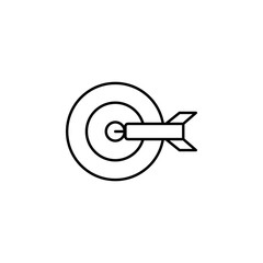 Poster - dart, target  icon. Element of carnival and amusement icon. Thin line icon for website design and development, app development. Premium icon