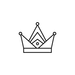 Poster - crown icon. Element of carnival and amusement icon. Thin line icon for website design and development, app development. Premium icon