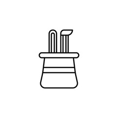 Poster - hat, rabbit icon. Element of carnival and amusement icon. Thin line icon for website design and development, app development. Premium icon