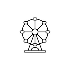 Poster - ferries wheel icon. Element of carnival and amusement icon. Thin line icon for website design and development, app development. Premium icon