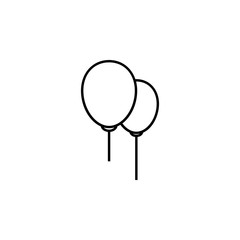 Poster - balloons icon. Element of carnival and amusement icon. Thin line icon for website design and development, app development. Premium icon