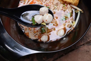 Wall Mural - Spicy pork noodle soup