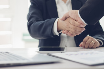 Wall Mural - Business people shaking hands