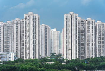 Wall Mural - high rise residential building in Hong Kong city