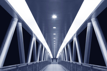 Poster - modern empty foot bridge in the dark