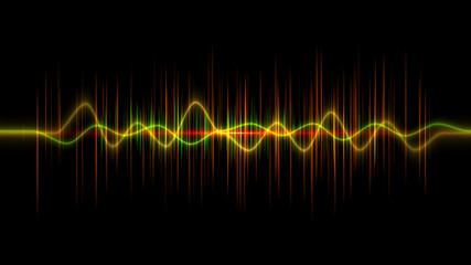 Aufkleber - frequency audio music equalizer digital waveform for sound technology or tune bar. Song studio or music sound theme