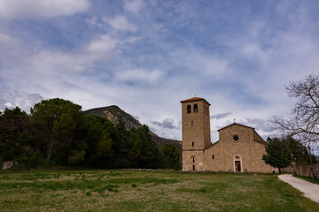 Rocchetta a Volturno, Isernia, Molise. Abbazia benedettina di San Vincenzo al Volturno. Storica abbazia benedettina posta nel territorio dell'Alta Valle del Volturno.