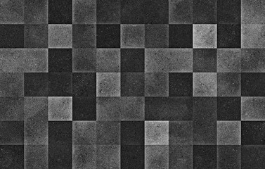  Abstract black amd white background with gray gradient geometric square blocks texture