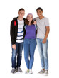 © Pixel-Shot - Group of teenagers on white background