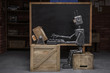 © Alexandr Vasilyev - Robot works on a computer
