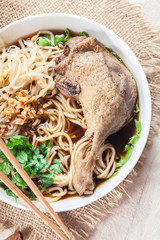 Wall Mural - Delicious duck noodle soup