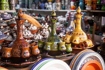 pottery at the Moroccan Bazaar