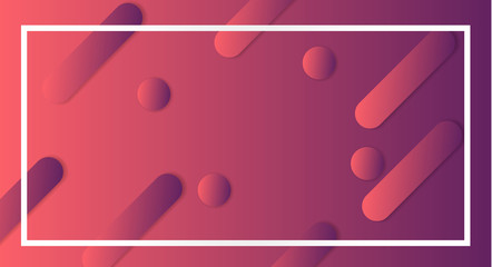 Poster - Fluid landing page background with geometric form. Geometric background. Dynamic shapes composition. Trendy and modern background color. Cool banner design template in purple.