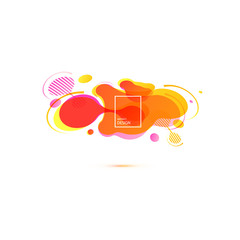Fototapete - Abstract geometric shapes. Liquid gradient banners isolated on white background. Fluid vector background. Gradient geometric banners with flowing liquid shapes. Dynamic Fluid design for logo, flyers