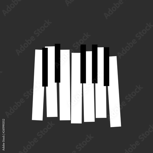  Plakaty Instrumenty Muzyczne   piano-ikona-ilustracja-wektorowa-plaski