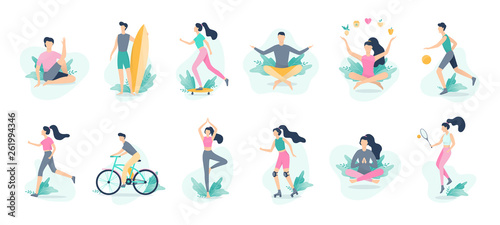 Fotografía Healthy lifestyle infographic. Sport and fitness, healthy