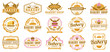 A collection of Bakery logo template, Bakery shop emblem set, vintage retro style logo pack