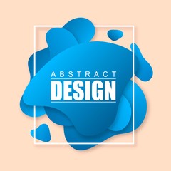 Poster - Blue modern vector abstract banner. Template ready for use in web or print design.