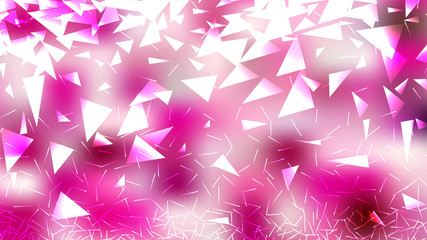 Wall Mural - Pink and White Triangle Background Vector Art