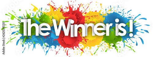 Fotografía the winner is in splash background