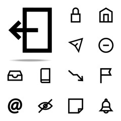 Poster - exit icon. web icons universal set for web and mobile