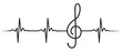 clef heartbeat #isoliert #vektor - Notenschlüssel Herzschlag