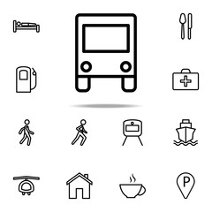 Aufkleber - bus icon. Navigation icons universal set for web and mobile