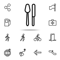 Poster - restaurant sign icon. Navigation icons universal set for web and mobile