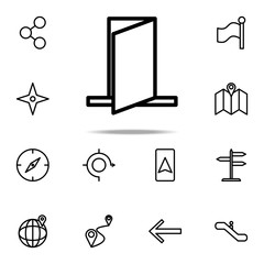 Aufkleber - opened door icon. Navigation icons universal set for web and mobile