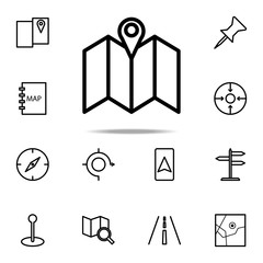 Aufkleber - pin on the map icon. Navigation icons universal set for web and mobile