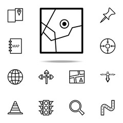 Aufkleber - point on the navigator icon. Navigation icons universal set for web and mobile