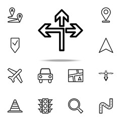 Aufkleber - Priority of direction to left icon. Navigation icons universal set for web and mobile