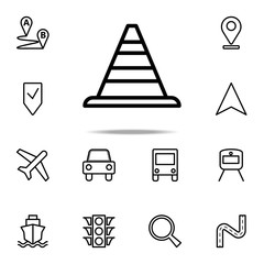 Aufkleber - road cone icon. Navigation icons universal set for web and mobile