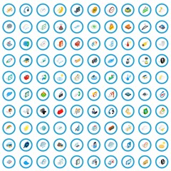 Poster - 100 time icons set in isometric 3d style for any design vector illustration