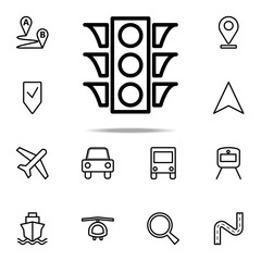 Poster - traffic light icon. Navigation icons universal set for web and mobile