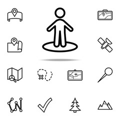 Poster - person in a circle icon. Navigation icons universal set for web and mobile