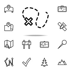 Poster - dotted line icon. Navigation icons universal set for web and mobile