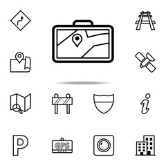 Aufkleber - pin on navigator screen icon. Navigation icons universal set for web and mobile