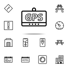 Aufkleber - GPS navigator icon. Navigation icons universal set for web and mobile