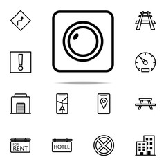 Aufkleber - radar sign icon. Navigation icons universal set for web and mobile