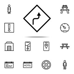 Poster - zigzag sign icon. Navigation icons universal set for web and mobile