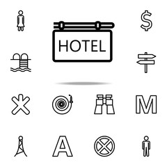 Aufkleber - hotel sign icon. Navigation icons universal set for web and mobile