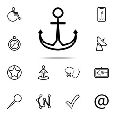 Aufkleber - anchor icon. Navigation icons universal set for web and mobile